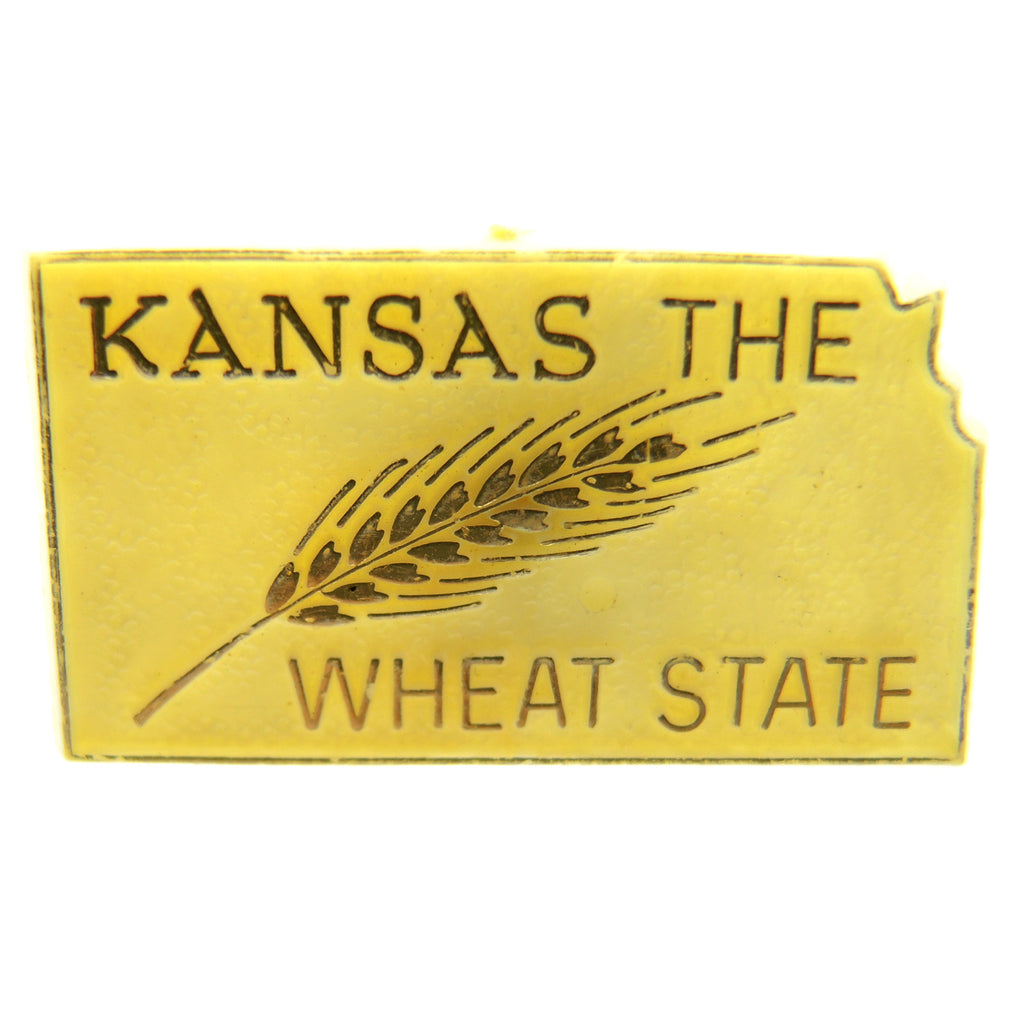 Kansas The Wheat State Plastic Lapel Pin