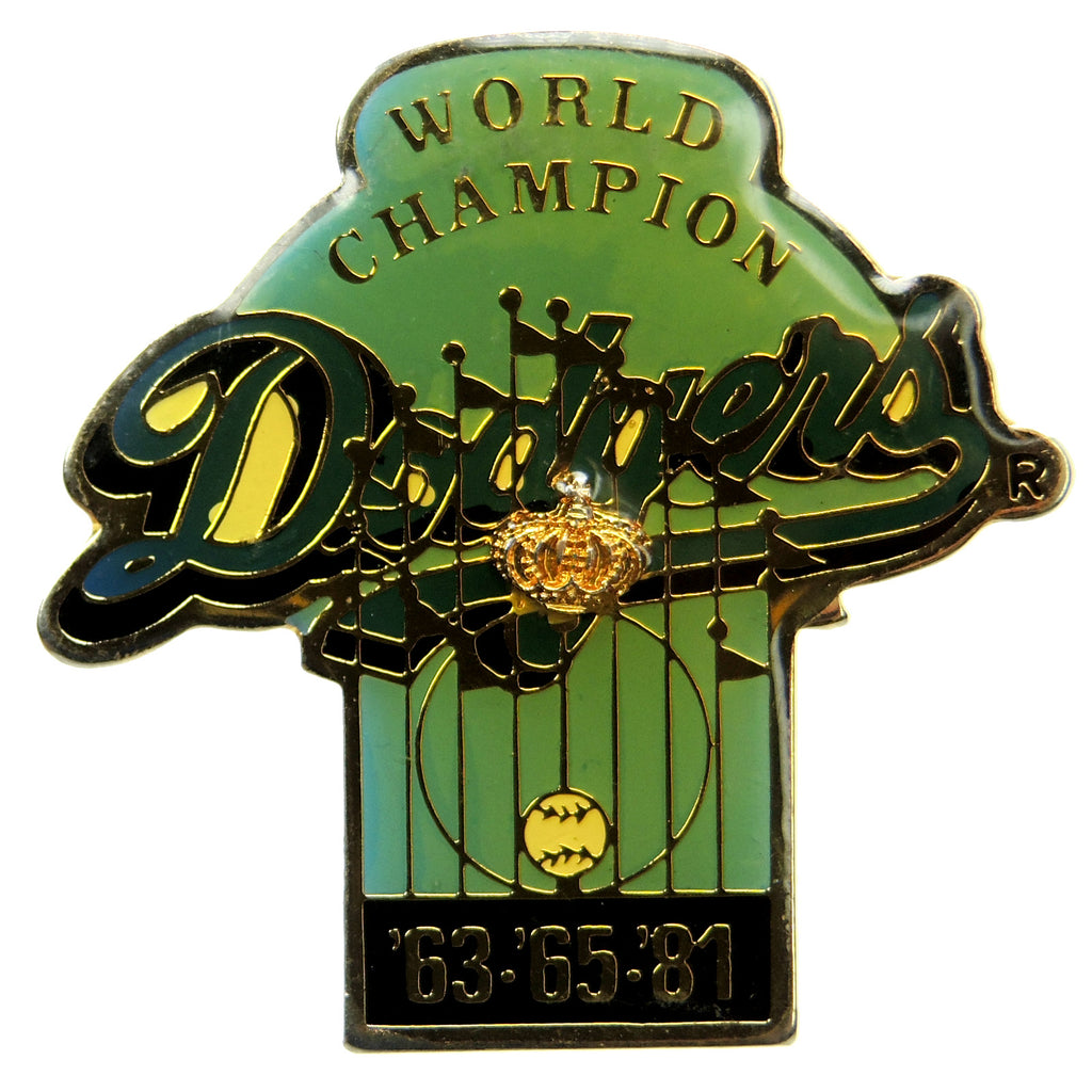 L.A. Dodgers World Champion 1963, 1965, 1981 Unocal 76 1987 2 of 6 Lapel Pin