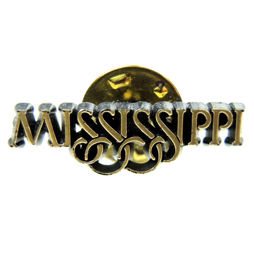 Mississippi Wordmark Plastic Lapel Pin