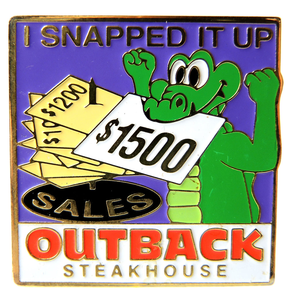 Outback Steakhouse I Snapped It Up $1500 Sales Lapel Pin - Fazoom