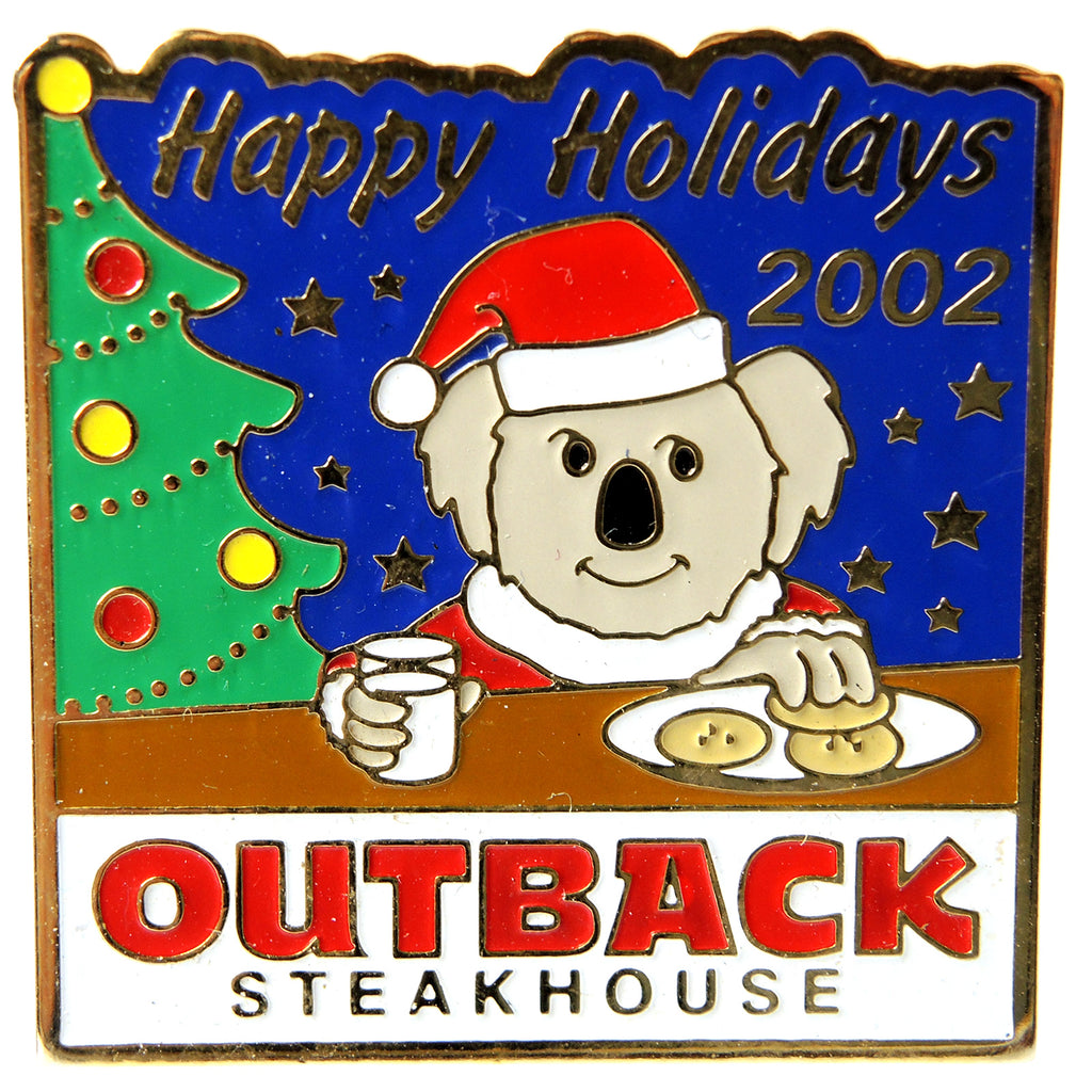 Outback Steakhouse Christmas Happy Holidays 2002 Lapel Pin - Fazoom