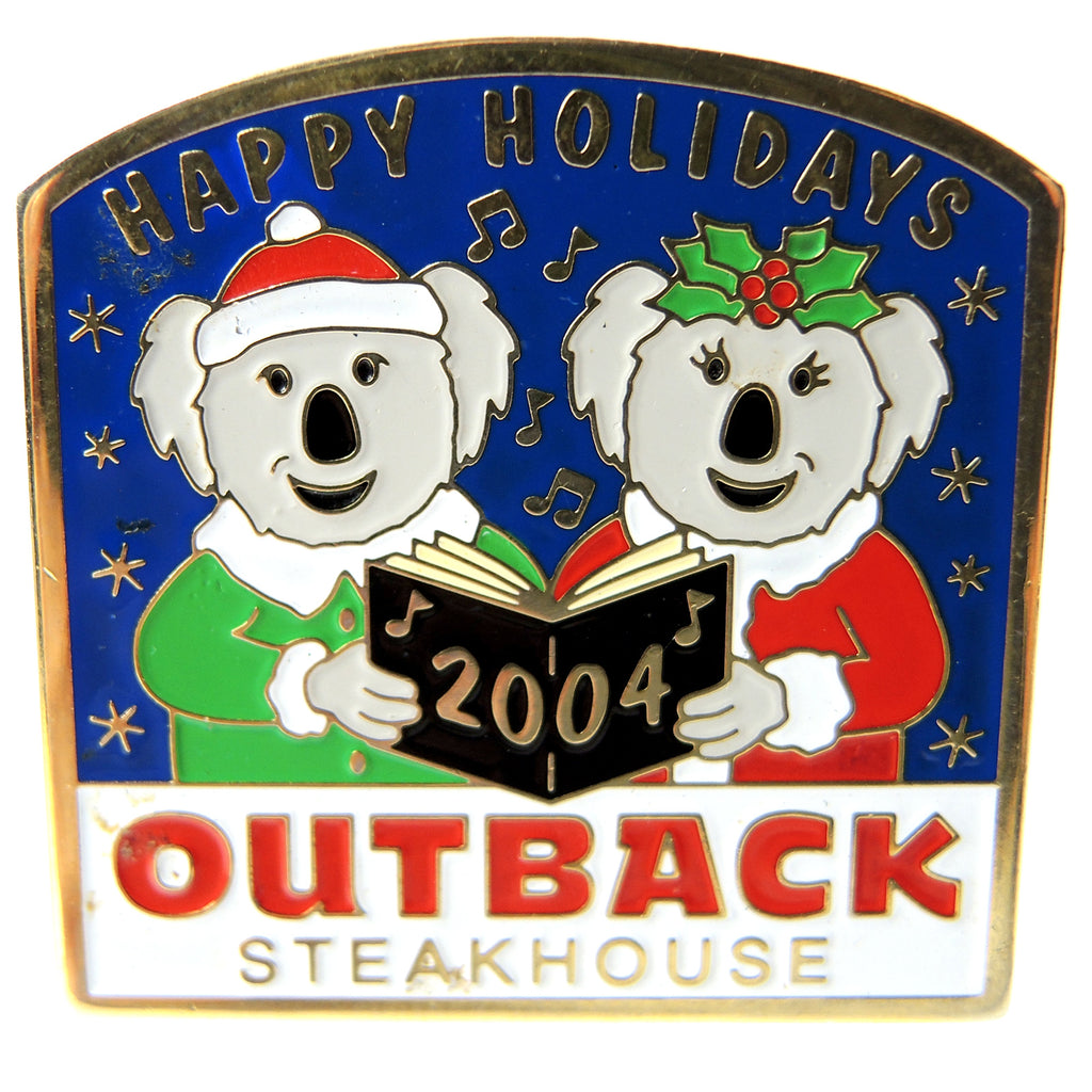 Outback Steakhouse Christmas Happy Holidays 2004 Lapel Pin - Fazoom