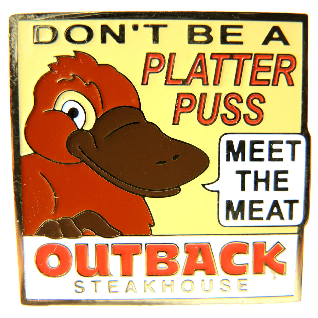 Outback Steakhouse Don't Be A Platter Puss Lapel Pin - Fazoom