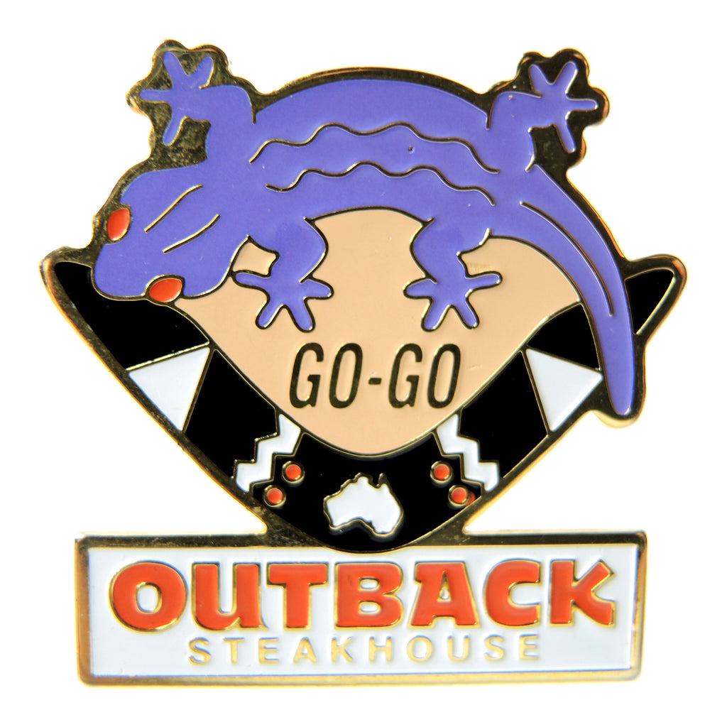 Outback Steakhouse Go-Go Purple Gecko Lizard Lapel Pin - Fazoom