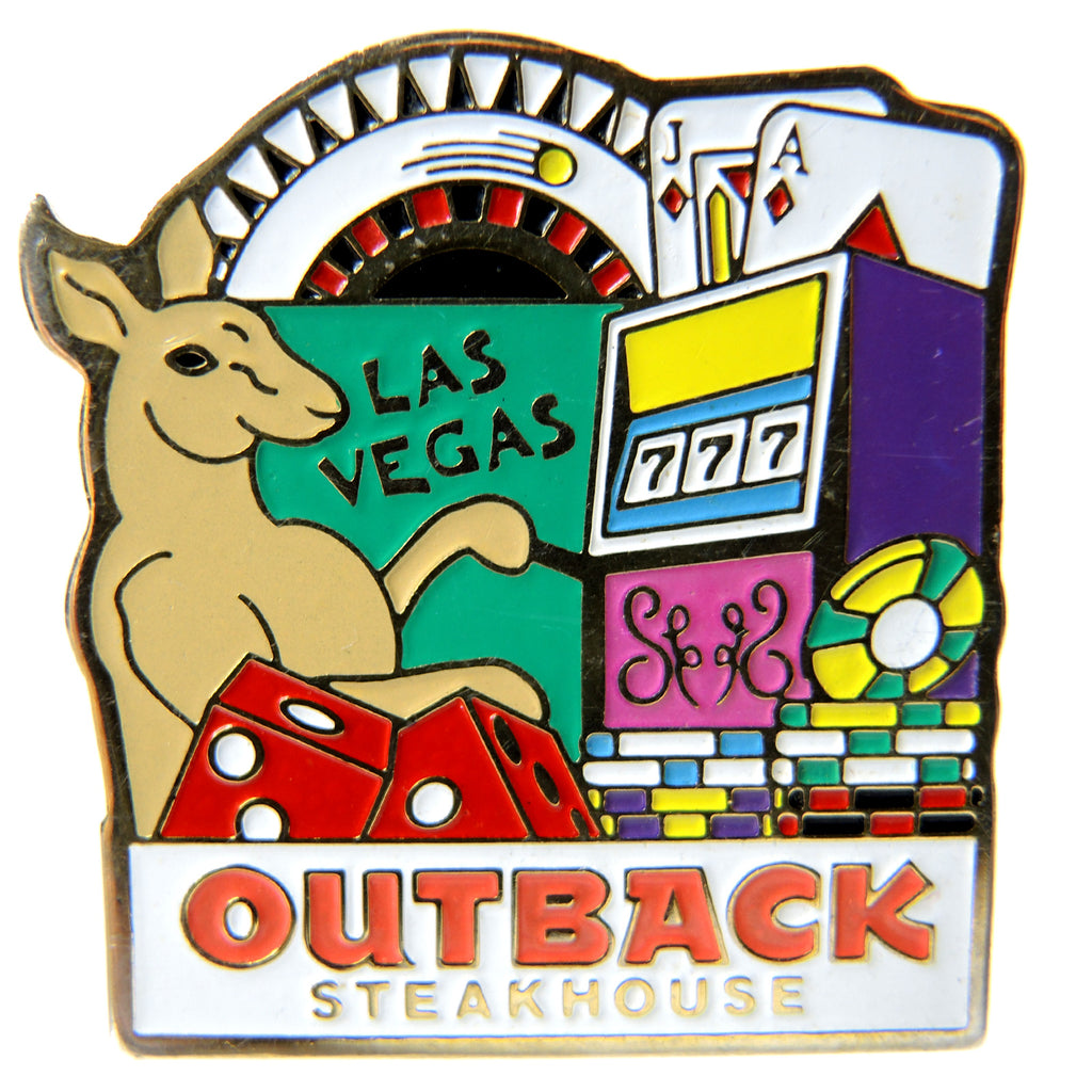 Outback Steakhouse Las Vegas Kangaroo Gambling Lapel Pin - Fazoom