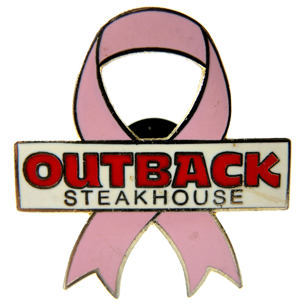 Outback Steakhouse Pink Ribbon Support Lapel Pin - Fazoom