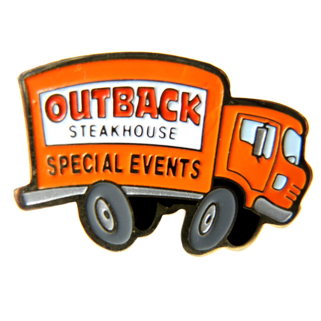 Outback Steakhouse Special Events Orange Box Truck Lapel Pin - Fazoom