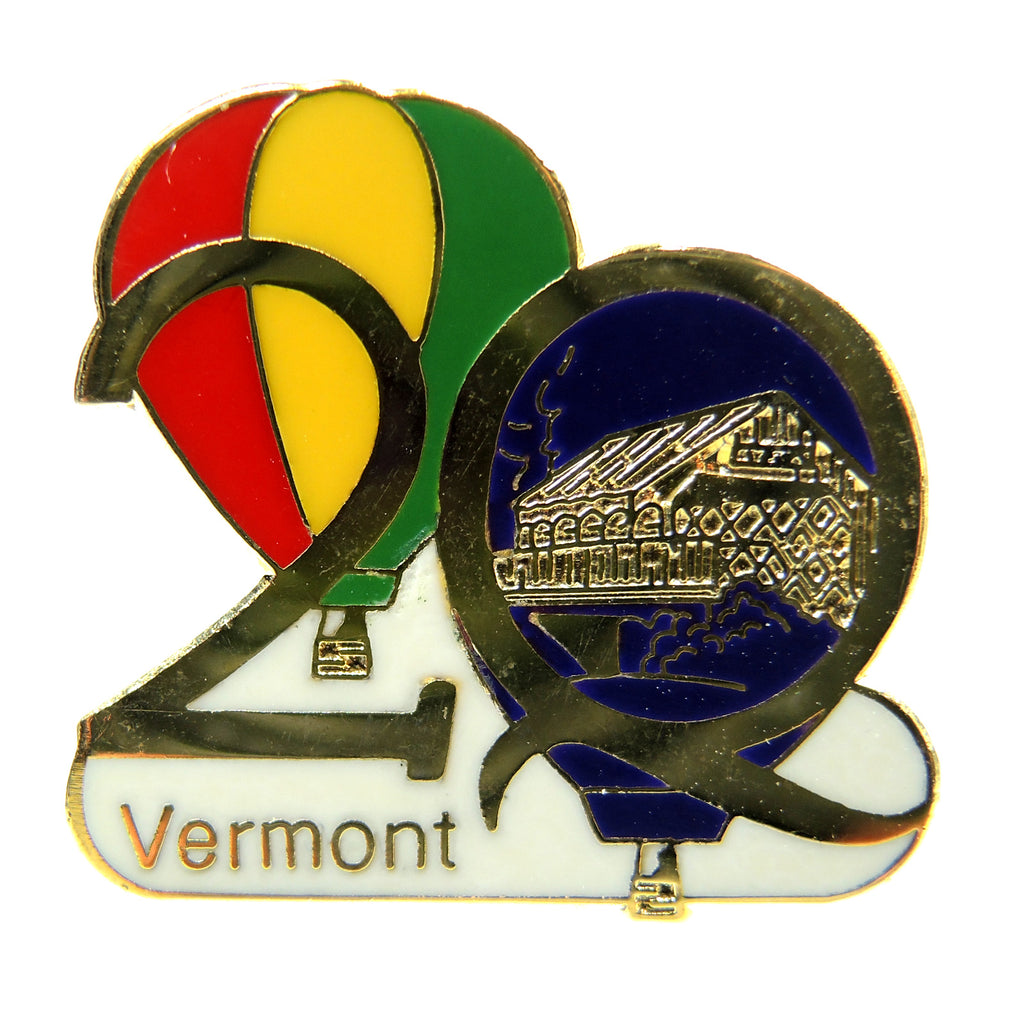 Quechee Hot Air Balloon Festival 20th Quechee Club Vermont Lapel Pin