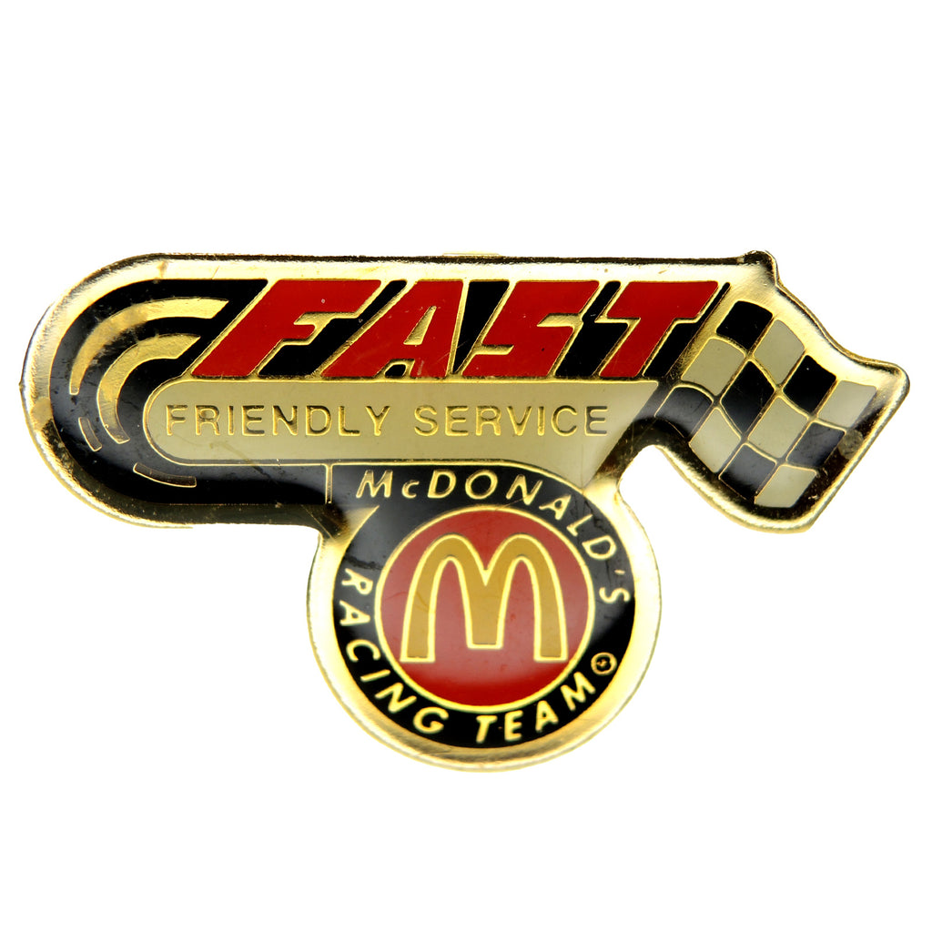 McDonald's Racing Team Fast Friendly Service Lapel Pin