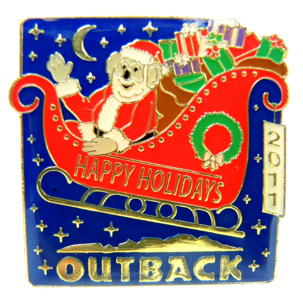 Outback Steakhouse Christmas Happy Holidays 2011 Lapel Pin - Fazoom