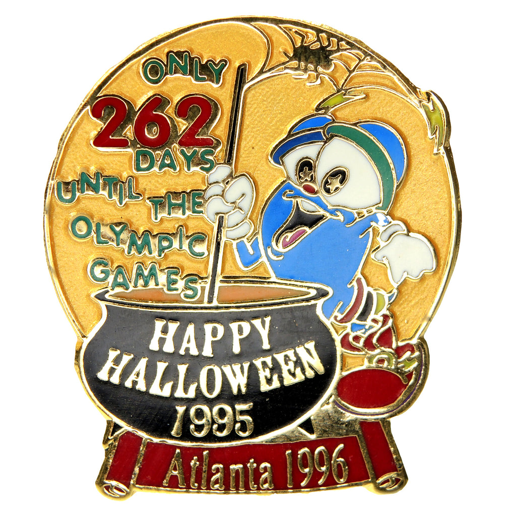Atlanta 1996 Summer Olympic Games Halloween 1995 Countdown 262 Days Lapel Pin