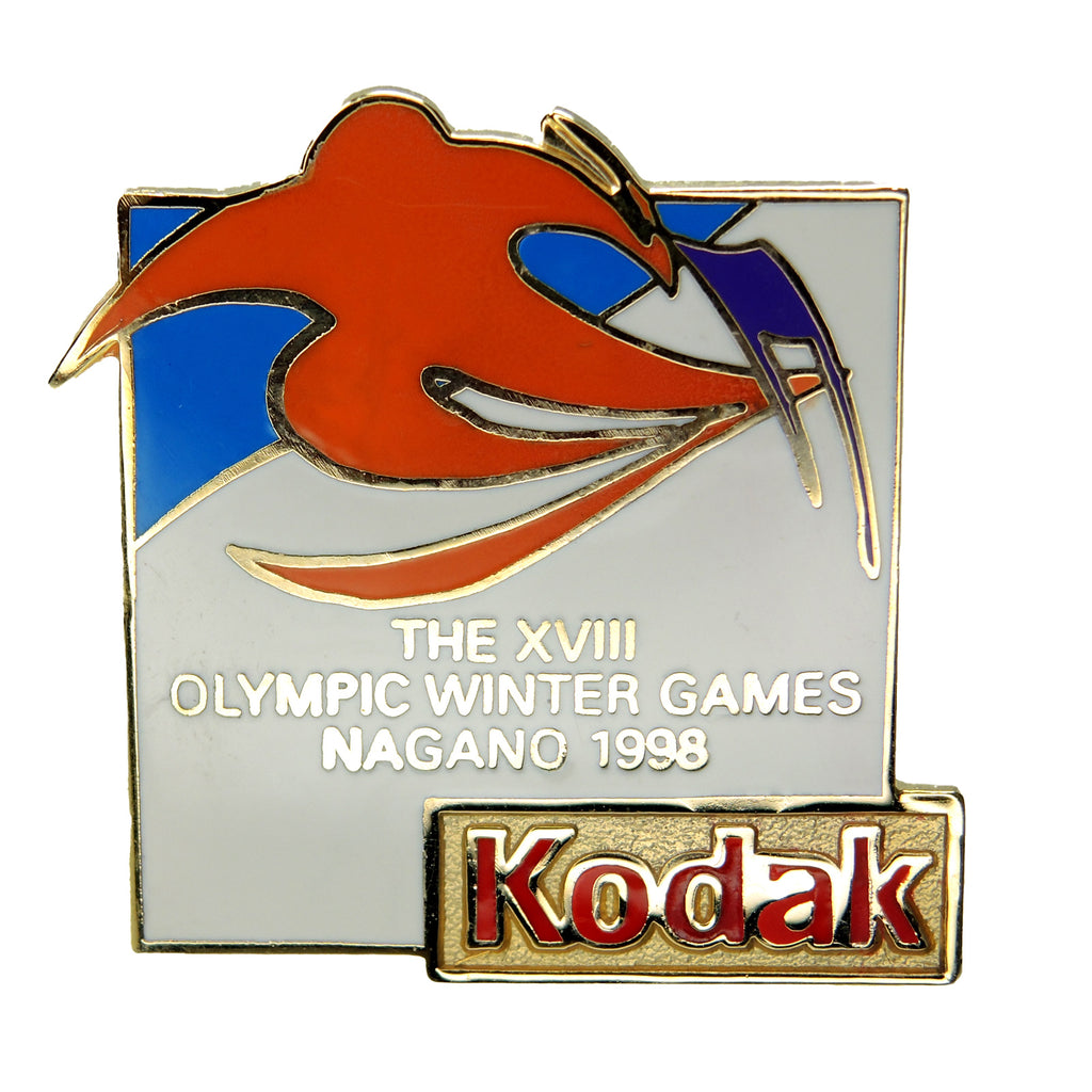 Nagano 1998 Winter Olympic Games Alpine Skiing Kodak Sponsor Lapel Pin