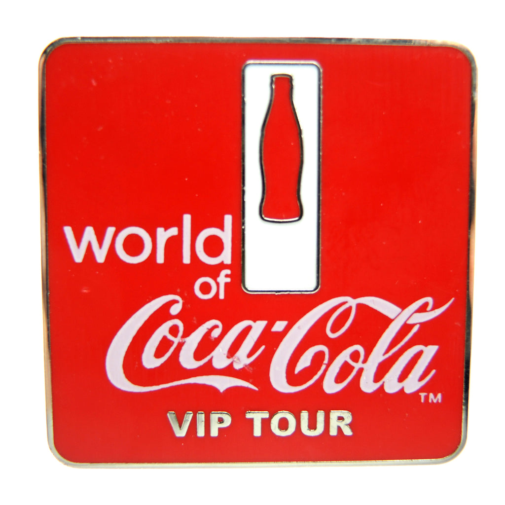 World of Coca-Cola VIP Tour Large Square Lapel Pin - Fazoom